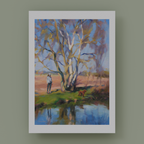 Morning walk oil painting by Svetlana Gavrisheva
