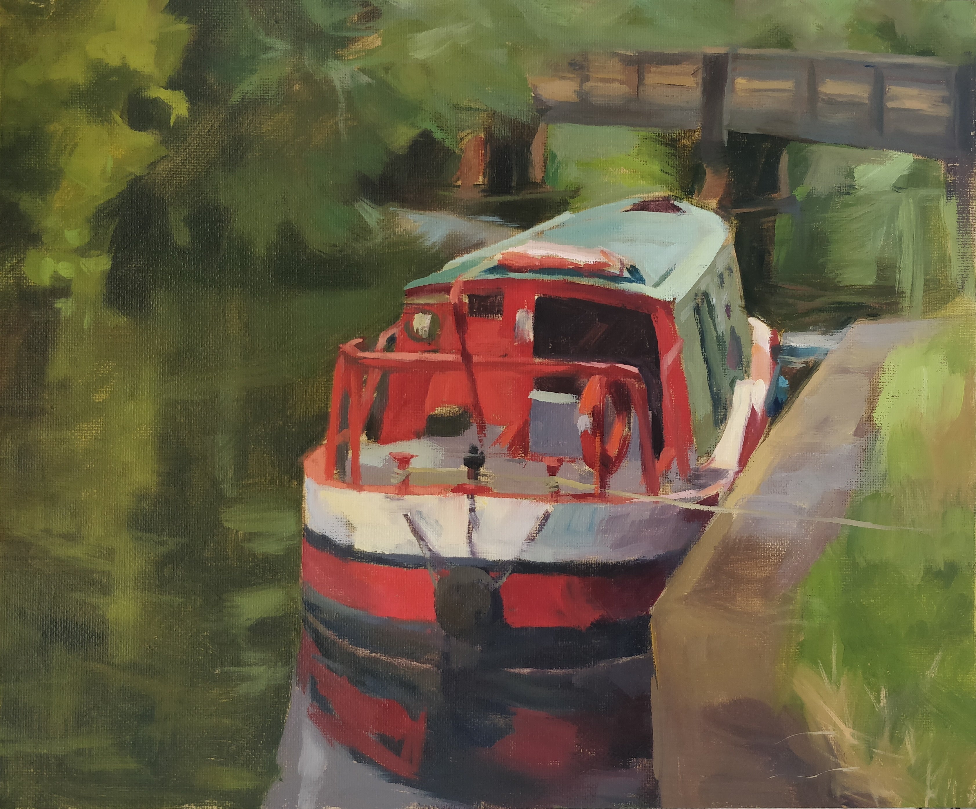 At Paper Mill Lock oil painting by Svetlana Gavrisheva