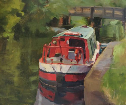 At Paper Mill Lock oil painting by Svetlana Gavrisheva