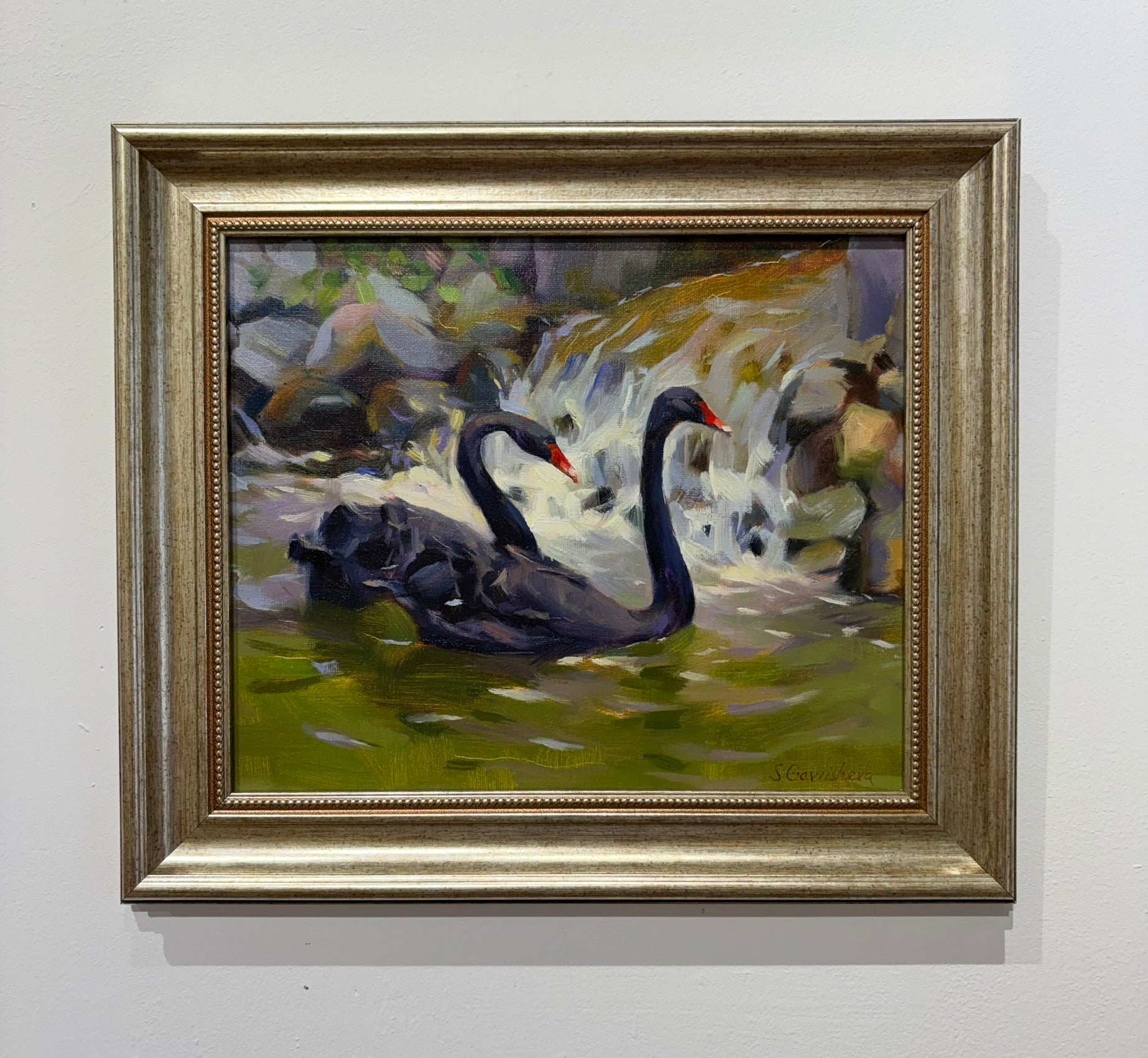 Black Swans oil painting by Svetlana Gavrisheva