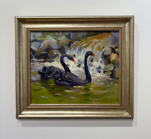 Black Swans oil painting by Svetlana Gavrisheva