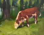 Crazing cow oil painting by Svetlana Gavrisheva