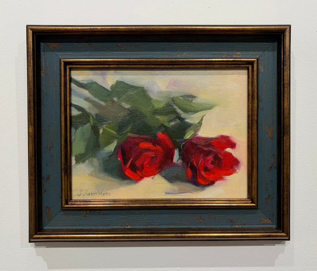 Red Roses oil painting by Svetlana Gavrisheva