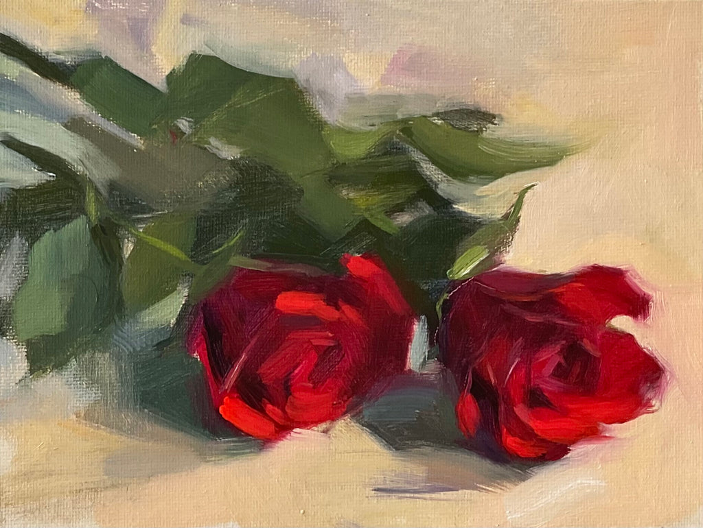 Red Roses oil painting by Svetlana Gavrisheva