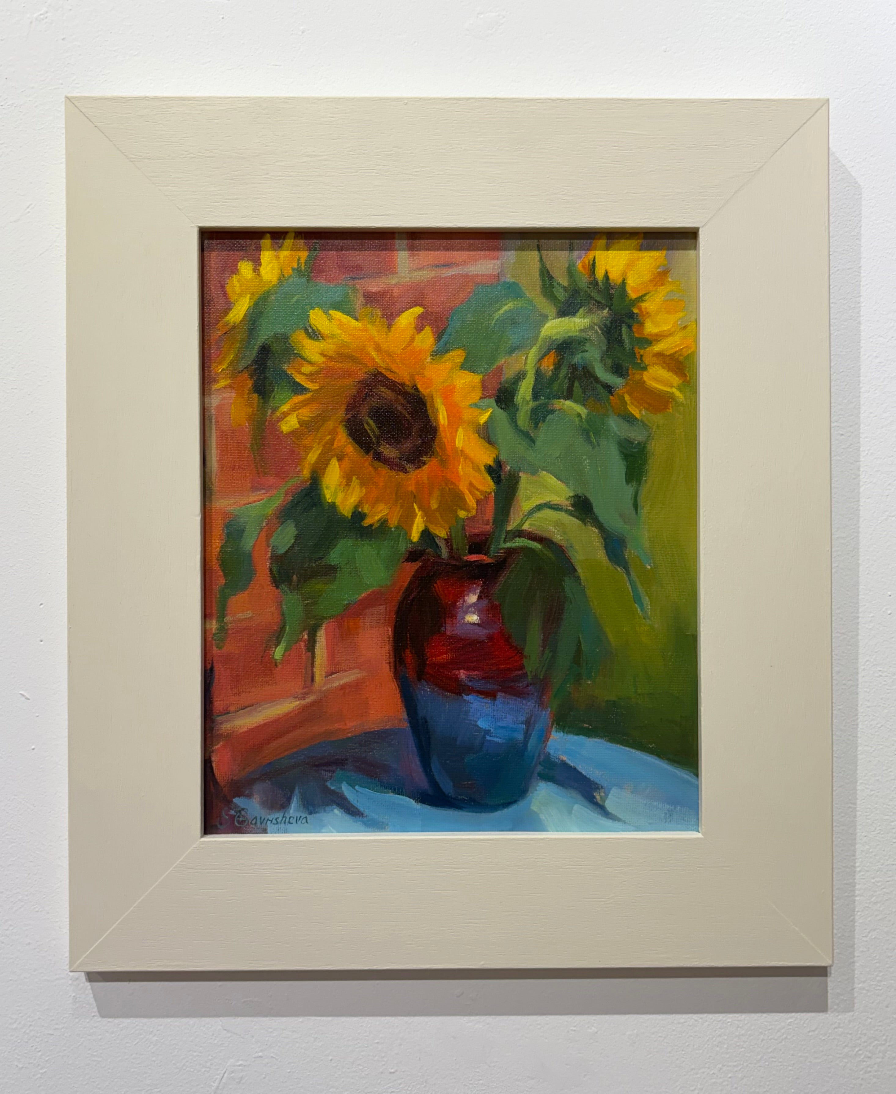 Sunflowers oil painting by Svetlana Gavrisheva